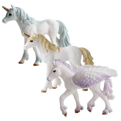 Toyvian 3st Figurenparty Mädchen Studio-Reihe Plüsch Kleine Einhornstatue Kleine Einhornfiguren Einhorn-Modell Simulation Von Tierfiguren Simulation Tierfigur Modell Ara Plastik von Toyvian