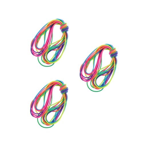 Toyvian 3st Gummiband-sprungspiel Sprungseil Springseil Trainieren Schüler Springseil Fitness-springseil Partyzubehör Chinesisches Springseil Seilspringen Üben Outdoor-springseil Plastik von Toyvian