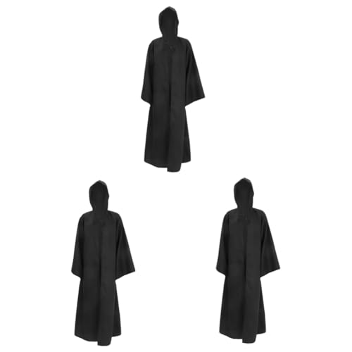 Toyvian 3st Halloween-blutflecken-Set Halloween-Cosplay-stütze Cosplay-Party-umhang Halloween-kostüme Für Männer Halloween-kostümumhang Kapuzenmantel Schrei Kostüm Black Polyester von Toyvian