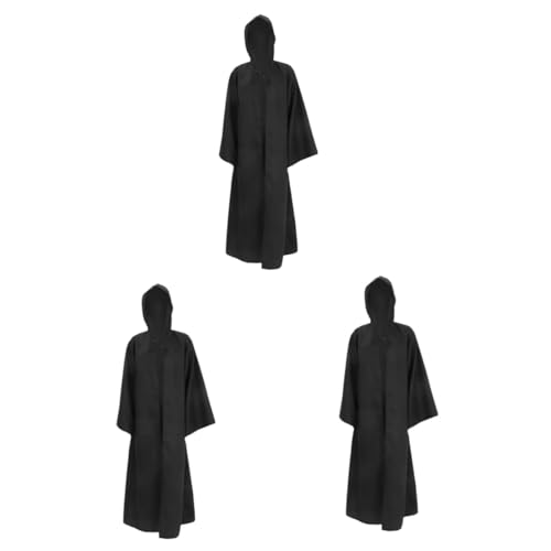 Toyvian 3st Halloween-blutflecken-Set Halloween-kostümumhang Umhang Mit Kapuze Damen Halloween-umhang-dekor Weihnachtsmantel Mittelalterlicher Mantel Cape-verzierung Polyester Black von Toyvian