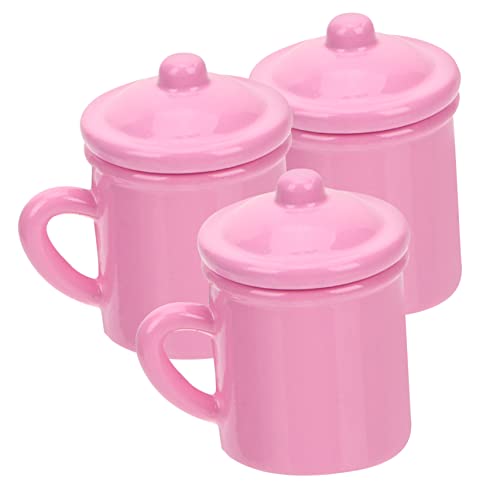 Toyvian 3st Mini-Retro-mundbecher Mini-Becher Mini-teetassen Mini-wasserbecher Miniaturbecher Für Minihaus Mini-puppenhauszubehör Puppenhaus-miniaturen Mini-kaffeetasse Rosa Legierung von Toyvian