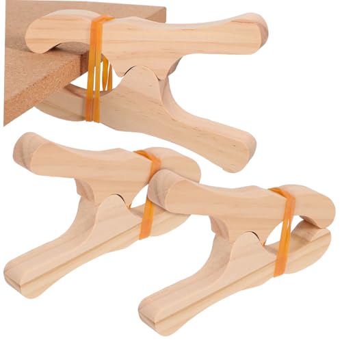 Toyvian 3st Spielholzklammern Große Wäscheklammern Wäscheklammer Aus Holz Stoffnadeln Für Diagramm Spielen Sie Fort-Clips Strandkorb-Clips Clips Für Lebensmittelbeutel Hölzern Beige von Toyvian