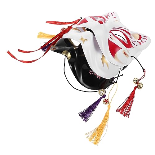 Toyvian 3stücke Katzenmaske Für Halloween Teiliges Mit Japanischem Stil Halbe Gesichtsmaske Für Kostüm Und Maskerade Für Cosplay-events Partys Und Festliche Anlässe Toyvian 3stücke Katzenmaske Für Halloween Teiliges Mit Japanischem Stil Halbe Gesichtsmaske Für Kostüm Und Maskerade Für Cosplay-events Partys Und Festliche Anlässe von Toyvian