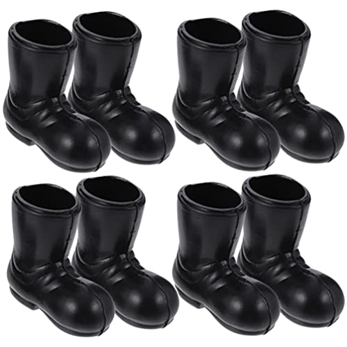 Toyvian 4 Paare Mini-Stiefel Kinder Dekor Weihnachtsschuhe Minischuhe Zum Basteln Winziger Weihnachtspuppe Bastelt Schuhe Kleine Santa Stiefel Dekor Puppenhaus Kuchen Plastik Geschenk von Toyvian