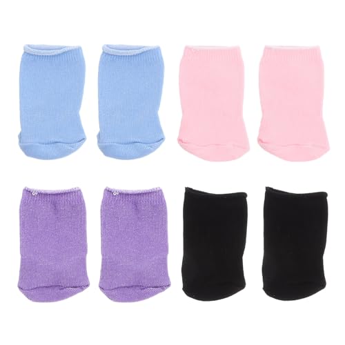 Toyvian 4 Paare Puppensocken Puppenkleidung Zubehör Für Puppenbabys Figurensocken Farbige Minisocken Puppe Verkleiden Zubehör Mini-Socke Puppenhauszubehör Socken Für Puppen Stoff von Toyvian