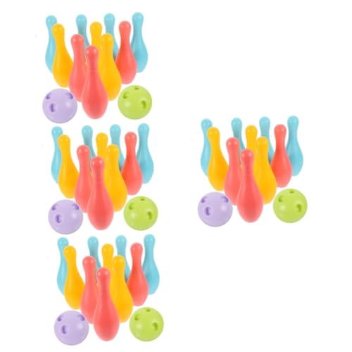 Toyvian 4 Sätze Bowling für Kinder Spielzeug für Kleinkinder Bowling für Kleinkinder Kinder Bowling Kinder geschirrset Spielzeug Kinder bowlen Plastikspielzeug Outdoor-Spielzeug für Kinder von Toyvian