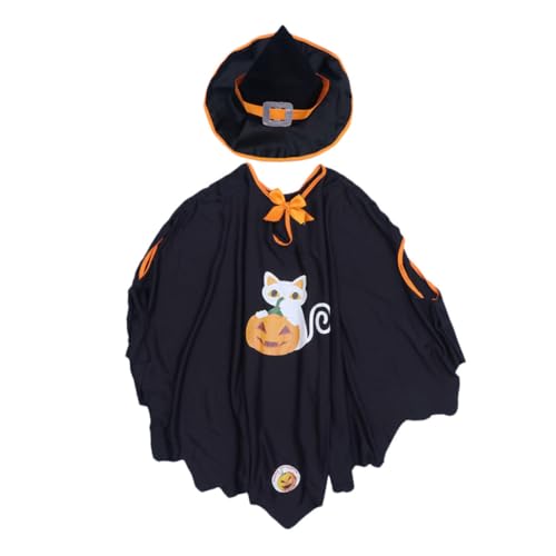 Toyvian 4 Sätze Halloween-Kleid Kinderkostüm Kleidung mit Halloween-Motiven Cosplay-Outfits Kinderkleidung halloween theme Halloween-Rollenspiel-Kostüm Zauberer-Cosplay-Kostüm Stoff von Toyvian