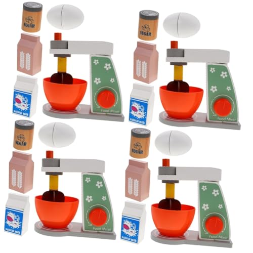 Toyvian 4 Sätze Kindermixer Küchenspielzeug Für Kinder Rollenspiele Für Kinder Spielzeugmixer-spielset Spielzeugküchengeräte Miniatur-puppenhaus-küchenzubehör Mini-Mixer-Spielzeug Holz von Toyvian