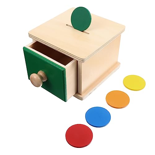 Toyvian 4 Sätze Lehrmittel Münze Spielzeuge Babyspielzeug aus Holz Spielzeug für 18 Monate Entwicklungsspielzeug für Kinder ab 1 Jahr Puzzle Kugel Fallen Lassen Karotten ernten von Toyvian