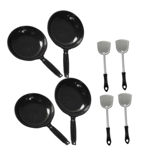 Toyvian Miniatur Kochgeschirr Spielzeug 4 Satz Kleiner Bratpfanne mit Spatel Satz Miniatur Küchenzubehör für Puppenhaus 1:12 Maßstab Kunststoff Kleiner Pfanne Küchenutensilien Selbstgemacht Dekoration Toyvian Miniatur Kochgeschirr Spielzeug 4 Satz Kleiner Bratpfanne mit Spatel Satz Miniatur Küchenzubehör für Puppenhaus 1:12 Maßstab Kunststoff Kleiner Pfanne Küchenutensilien Selbstgemacht Dekoration von Toyvian