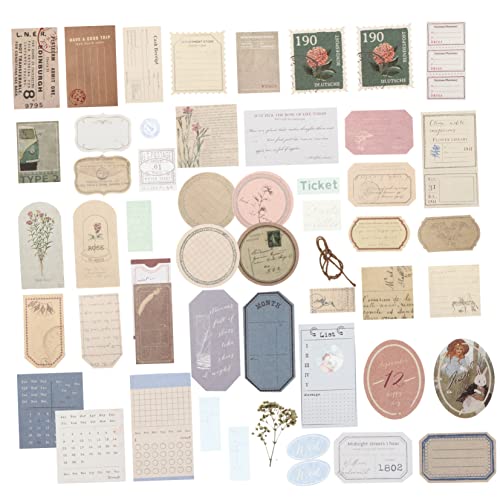 Toyvian 4 Sets Vintage-Scrapbook-stempelaufkleber, Antike Aufkleber, Papieraufkleber von Toyvian