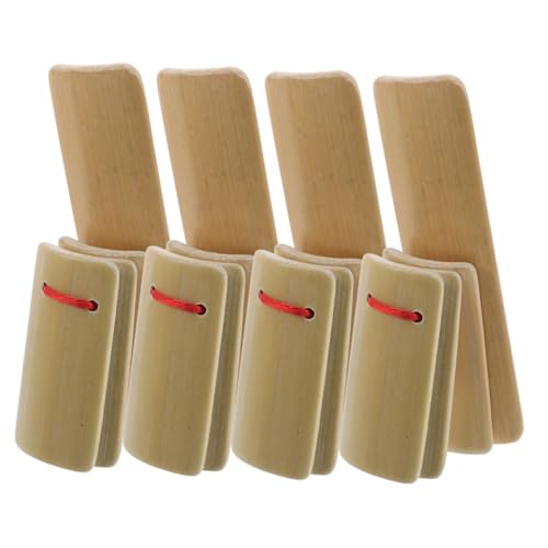 Toyvian 4 Stück -Allegro Für Anfänger Musikinstrument Für Shaker-musikinstrumente Für Kuaiban Bambus Beige von Toyvian