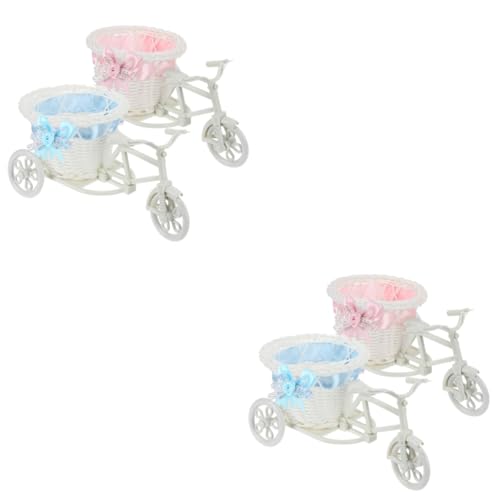 Toyvian 4 Stück Aufbewahrungskorb Mini-Blumentopf Süßigkeitenkorb Babykörbe Töpfe für Pflanzen gewebter Pflanzer e Trike dreiräder Blea Partygeschenke-Korb Geschenkverpackungskorb Plastik von Toyvian