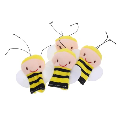 Toyvian 4 Stück Bienen Fingerpuppen Für Das Tier Marienkäfer Kleinkind Für Kleinkinder Kinderspielzeug Stofftiere Für Finger Tierpuppen Tier Fingerpuppen Plüsch von Toyvian