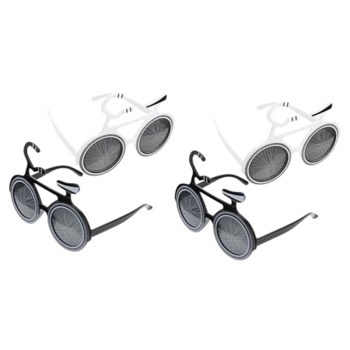 Toyvian 4 Stück Fahrradbrille Neuheit Partybrillen Lustige Brille Weihnachts-sonnenbrille Party-kostüm-brille Gläser Für Die Weihnachtsfeier Lustige Partybrillen Zubehör Mode Kind Plastik von Toyvian