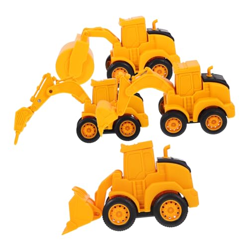 Toyvian Spielzeug Kinder Spielzeug LKW 4er Set Baustellenfahrzeug Simulation Bagger Und LKW Modell Für Kleinkinder Lustiges Konstruktionsspielzeug Für Jungen Und Ädchen von Toyvian