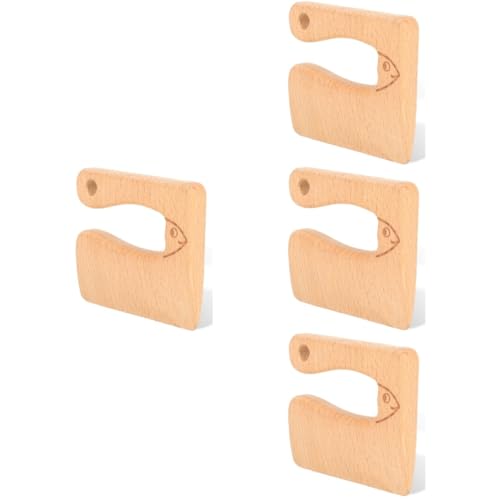 Toyvian 4 Stück Holzschneider Kleinkind Schneidwerkzeug für Kinder Kinderspielzeug Babyspielzeug aus Holz Spielzeuge Holzschneider stütze dekorativer Holzschneider hölzern Schneidemaschine von Toyvian