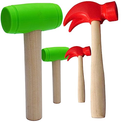 Toyvian 4 Stück Kleine Holzhammer Spielzeuge Für Jungen Kinderspielzeug Simulationshammer Werkzeuge Gefälschter Holzhammer Kindersimulationshammer Gefälschter Holzhammer von Toyvian