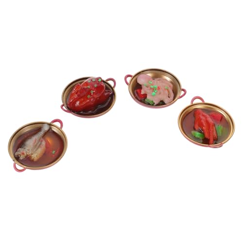 Toyvian 4 Stück Mini Hot Pot Model Tell vor, Spiele Küche zu Miniatur -Küchenzubehör Puppenhaus vorgeben Essen künstliche Lebensmittelrequisiten Mini Food Model Kit Harz Toyvian 4 Stück Mini Hot Pot Model Tell vor, Spiele Küche zu Miniatur -Küchenzubehör Puppenhaus vorgeben Essen künstliche Lebensmittelrequisiten Mini Food Model Kit Harz von Toyvian