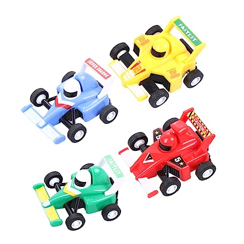 Toyvian 4 Stück Mini-Rennwagen Kart-Rennwagen Mini-Spielzeug Zum Zurückziehen Kinder Ziehen Spielzeug Zurück Rennwagen Spielzeug von Toyvian