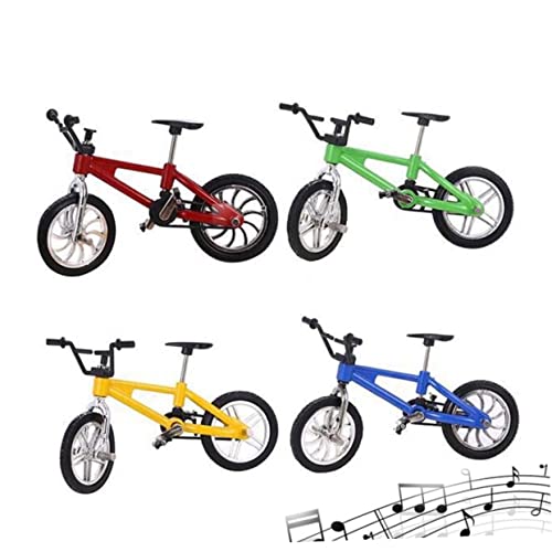 Toyvian 4 Stück Miniatur Fahrrad Spielzeugroboter Autospielzeug Kleinkind-Puzzle Auto Zappelspielzeug Finger-Skateboard Für Jungen Fahrrad Finger Fahrrad von Toyvian