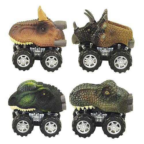 Toyvian 4 Stück Pull Back Auto Spielzeug Spielzeug Für Frühes Lernen Mini Auto Spielzeug Dinosaurier Modell Kinder Pädagogisches Spielzeug Dinosaurier Auto Spielzeug von Toyvian