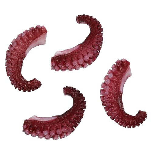 Toyvian Oktopus-Spielzeug Realistische Meeresfrüchte-Modelle Aus PVC 4 Stück für Heimdekoration und Party-Requisiten von Toyvian