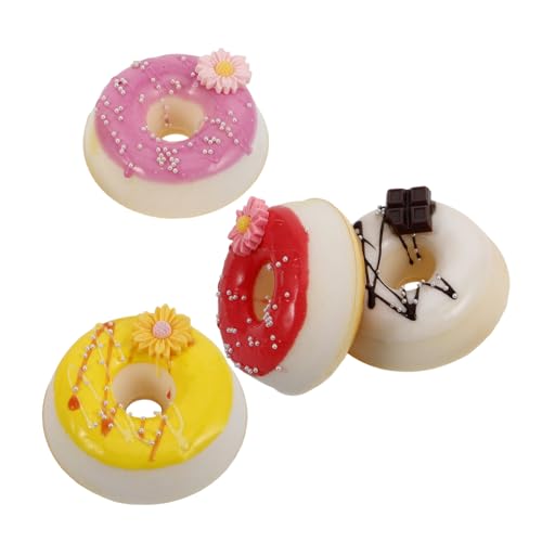 Toyvian 4 Stück Simulations-Donut Donut-Spielzeug Für Kinder Donut-anzeige Krapfen Lebensmittel-Requisite, Dessert-Donut-Spielzeug Spielzeugdonuts Spielen Essen Lebensmittelsimulation PVC von Toyvian