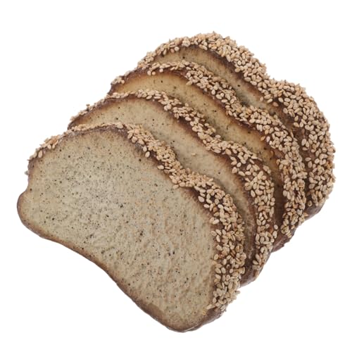 Toyvian 4 Stück Simuliertes Brotmodell Food-Modell Gefälschte Lebensmittel Realistisch Simuliertes Geschnittenes Brot Falscher Toast Brot Simulation Essen Gefälschtes Essen Pu von Toyvian