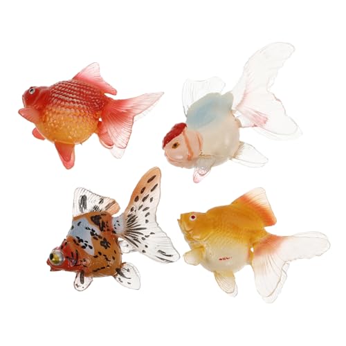 Toyvian 4 Stück Simuliertes Fischspielzeug badewannenspielzeug Aquarium Dekoration Aquariendekoration Spielzeug Fisch aquariumdekoration Aquarium- gefälschter Fisch Fisch-Modell PVC von Toyvian