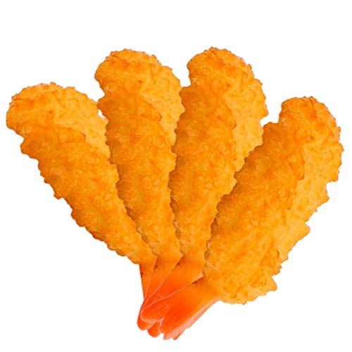 Toyvian 4 Stück Simuliertes Tempura für kinderspielzeug simuliertes Fleisch Simulation Tempura gefälschte Tempuras-Dekoration gefälschte Lebensmittel realistisch PVC von Toyvian