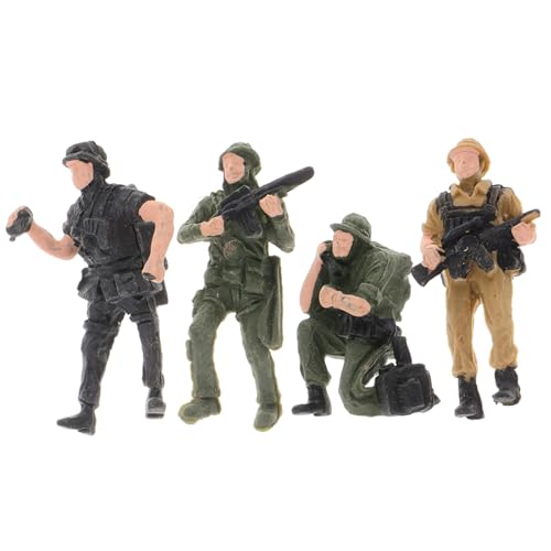 Toyvian 4 Stück Soldatenmodell Realistische Menschenfigur Sandtisch Miniaturmenschen Sandtisch Dekore Mini Soldat Sandtisch Menschenmodell Minifigur Miniatursoldat Figuren Aus von Toyvian