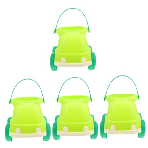 Toyvian 4 Stück Strand Spielzeugauto Strand Sand Eimer LKW Spielzeug Strand LKW Sand Grabeimer LKW Eimer Spielzeug LKW Eimer Spielzeug Grab Sandeimer Tragbarer Spielzeug Eimer von Toyvian