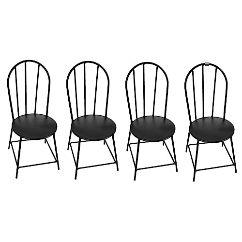 Toyvian 4 Stück Stuhl Ornamente Stühle Esszimmerstuhl Puppenhaus Möbel Stuhl Puppenhausmöbel Miniatur Puppenhausdekorationen Zubehör Für Puppenhausmöbel Mini-möbel Rückenlehne Metall Eisen von Toyvian