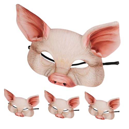 Toyvian 4 Stück Teiliges Halloween Schwein Maske Halbes Gesicht Tierkostüm aus Leichtem EVA Vielseitiges Stilvolles Party Karneval-accessoire für Cosplay und Rollenspiele Toyvian 4 Stück Teiliges Halloween Schwein Maske Halbes Gesicht Tierkostüm aus Leichtem EVA Vielseitiges Stilvolles Party Karneval-accessoire für Cosplay und Rollenspiele von Toyvian