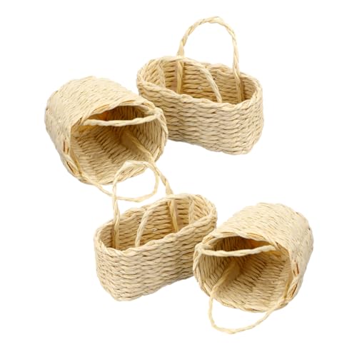 Toyvian 4 Stück Teiliges Miniatur Korb aus Gewebtem Rattan mit Griffen Kleine Handgefertigte Aufbewahrungskörbe für Puppenhaus Blumendekoration und Partyaccessoires Toyvian 4 Stück Teiliges Miniatur Korb aus Gewebtem Rattan mit Griffen Kleine Handgefertigte Aufbewahrungskörbe für Puppenhaus Blumendekoration und Partyaccessoires von Toyvian