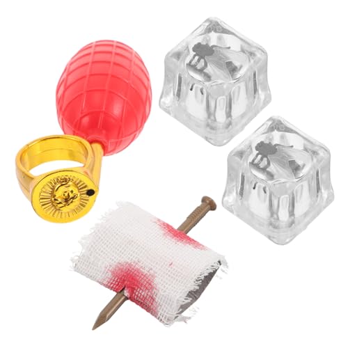 Toyvian 4 Stück Teiliges Schabernack Set Wasser-spritzring Fake Nagel Durch Finger mit Realistischen Insekten Eiswürfeln Party Toys für Halloween Karneval und Aprilscherz Toyvian 4 Stück Teiliges Schabernack Set Wasser-spritzring Fake Nagel Durch Finger mit Realistischen Insekten Eiswürfeln Party Toys für Halloween Karneval und Aprilscherz von Toyvian