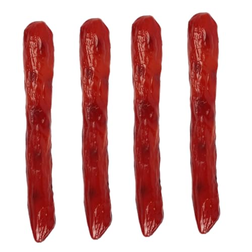 Toyvian 4 Stück Wurstimitat Foto-Requisiten Künstliche Wurst Künstliche Nahrung Hot-Dog-Spielzeug Simulierte Fleischrequisiten Künstliches Futter Für Präsentationsfleisch Brown PVC von Toyvian