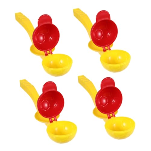 Toyvian 4 Stück mit Schneefräse Schneekugel-Set Schneeballwerfer Schneespielzeug künstlicher Schnee für Toys Schneeballklemme Schneeschlacht- Abs von Toyvian