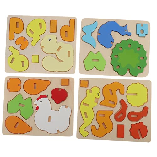 Toyvian 4 Teiliges Dreidimensionales Tierpuzzle Aus Schaumstoff Aufkleber Puzzlespiel DIY Pädagogisches Pädagogisches Puzzlespielzeug Kinderbaukasten Schaumstoffpuzzle Cartoon von Toyvian