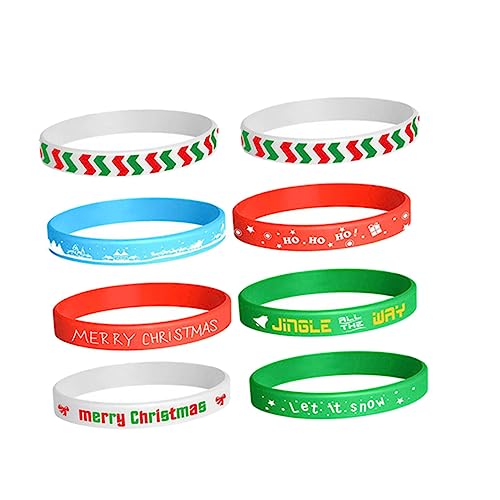 Toyvian 40 Stück Armbänder Festival Dekorationen Weihnachts Themen Armbänder Silikon Weihnachtsarmbänder Kinder Weihnachtsarmbänder Weihnachts Themen Armbänder von Toyvian