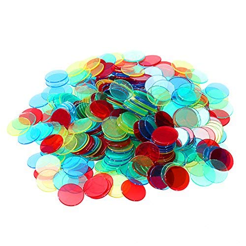 Toyvian 400 stücke 4 Farben 3/4 Zoll pro zählen Bingo Chips Marker für Bingo Spielkarten von Toyvian