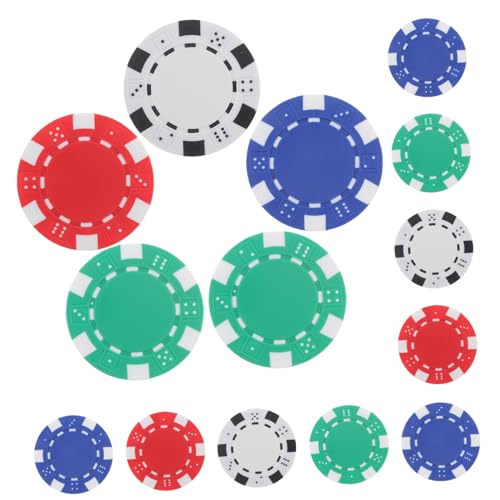 Toyvian 40St Jetons spielchips spielgeld Pokerchips-Set Mahjong-Chips Pokermarker Pokermatte Tabletts für Pokerchips Chips- runder Pokerchip Pokerspiel, Chips zählen Abs von Toyvian