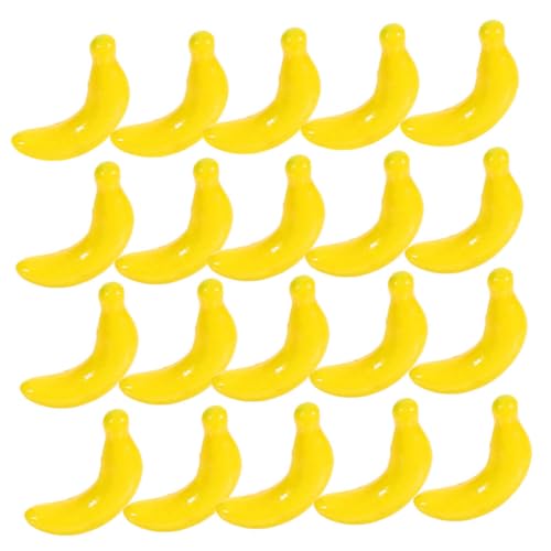 Toyvian 40st Mini-fruchtmodell Simulationsbananenmodell Bananenhalter Lebensechte Bananen-Requisite Klappbarer Bananenhaken Beerenkorb Wahr Gefälschte Banane Baum Kalk Obst Schaum Yellow von Toyvian