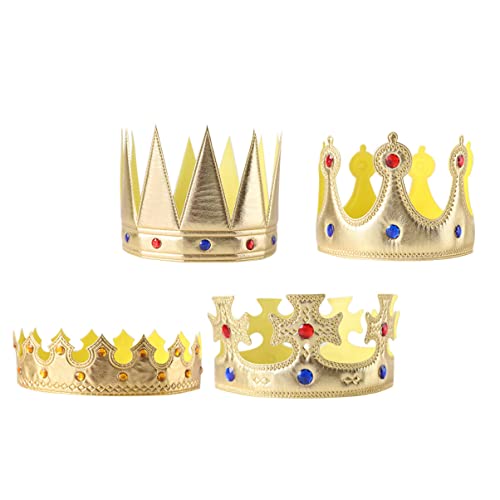 Toyvian 4PCS Gold Royal King Crown Plastik von Toyvian