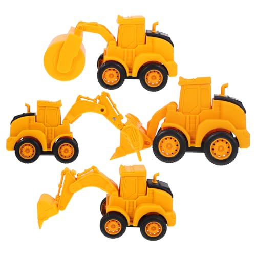 Toyvian 4er Set Bagger Modellfahrzeuge Simulation Baustellenfahrzeuge Für Kleinkinder Robuste Und Farbenfrohe Lastwagen Für Jungen Und ädchen von Toyvian