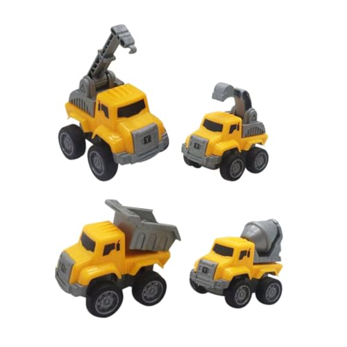 Toyvian Lastwagen Spielzeug 4er Set Rückziehfahrzeuge Baustellenfahrzeuge Für Bagger LKW Und Für Kleinkinder Robust Und Sicher Kleine Bauarbeiter Spielzeuge von Toyvian