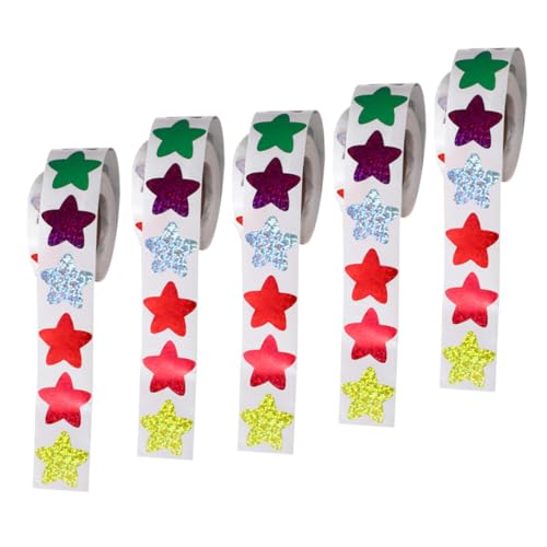 Toyvian 5 Rollen Selbstklebende Sternaufkleber DIY Belohnungssticker für Lehrer Kreative Kleine Sternsticker für Geschenkboxen und Bastelprojekte Vielseitig für Schule und Party Toyvian 5 Rollen Selbstklebende Sternaufkleber DIY Belohnungssticker für Lehrer Kreative Kleine Sternsticker für Geschenkboxen und Bastelprojekte Vielseitig für Schule und Party von Toyvian