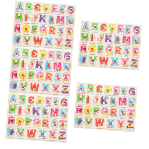 Toyvian 5 Sets Spanisch Puzzle Kleinkind Spielzeug Puzzles Spielzeug Für Kleinkinder Sprachpuzzle Für Kleinkinder Intelligentes Spielzeug Passendes Spielzeug Kinderspielzeug von Toyvian