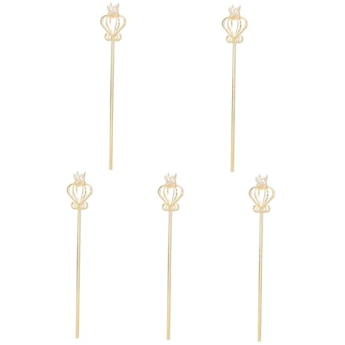 Toyvian 5 STK aus Strass Fairy Wand Wedding-Wands Kostümzubehör grennstick Zauberstäbe für Geburtstagsfeen Halloween-Zauberstab Spielzeug Requisite Feenstab Party Zauberstab Kupfer von Toyvian